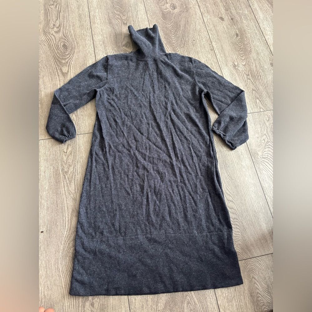 Repeat Gray Turtleneck Sweater Dress